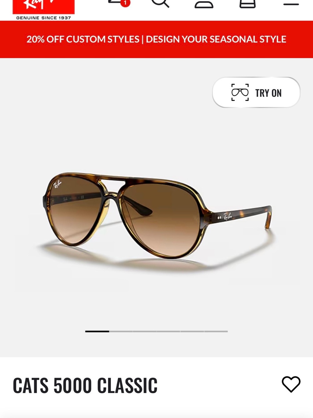 Ray-Ban Cats 5000 Classic Sunglasses — Brown